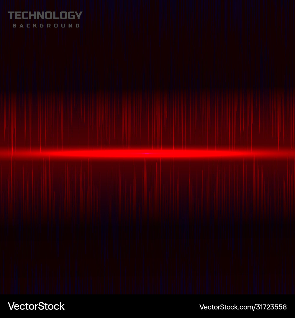 Dynamic Lines - Red & Black Tech Background vector image