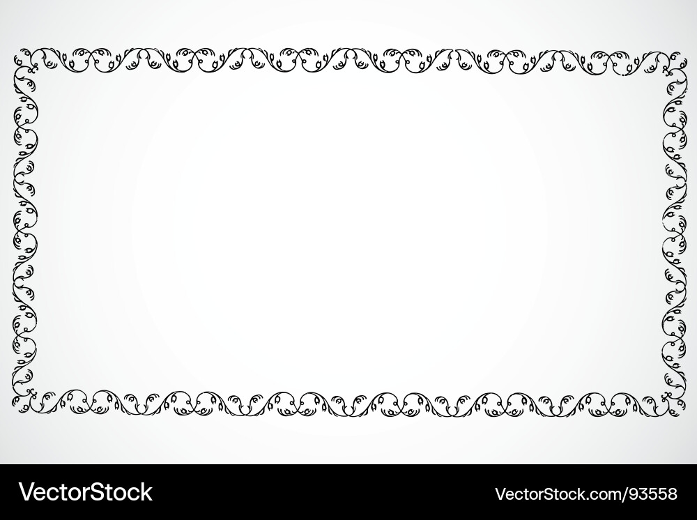 Elegant Floral Frame Vector Image