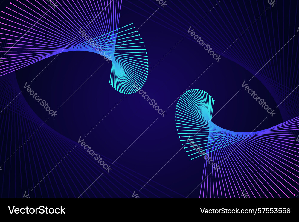 Futuristic fiber line data across tech gradient Futuristic fiber line data across tech gradient Vector Image