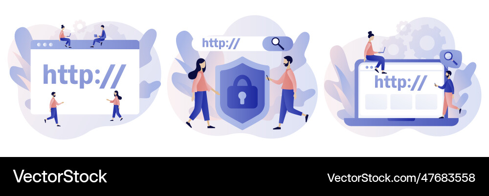Hypertext transfer protocol concept http data web Hypertext transfer protocol concept http data web vector image