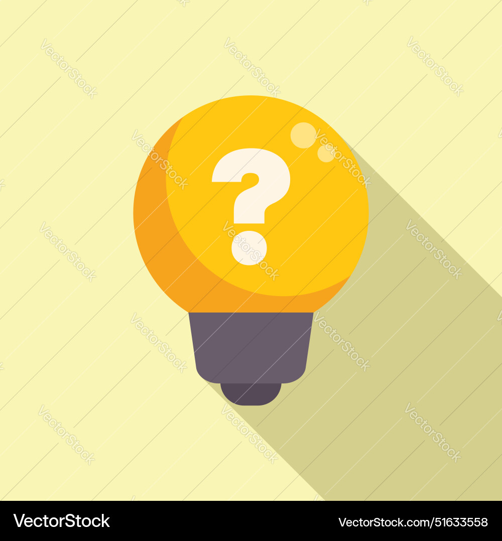 Light bulb question mark symbolising finding Light bulb question mark symbolising finding vector image