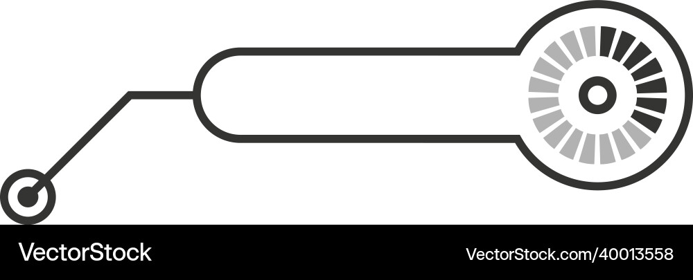 Loading indicator in hud style futuristic callout Loading indicator in hud style futuristic callout vector image