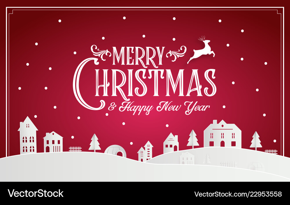 Merry christmas and happy new year 2019 of snowy Merry christmas and happy new year 2019 of snowy vector image