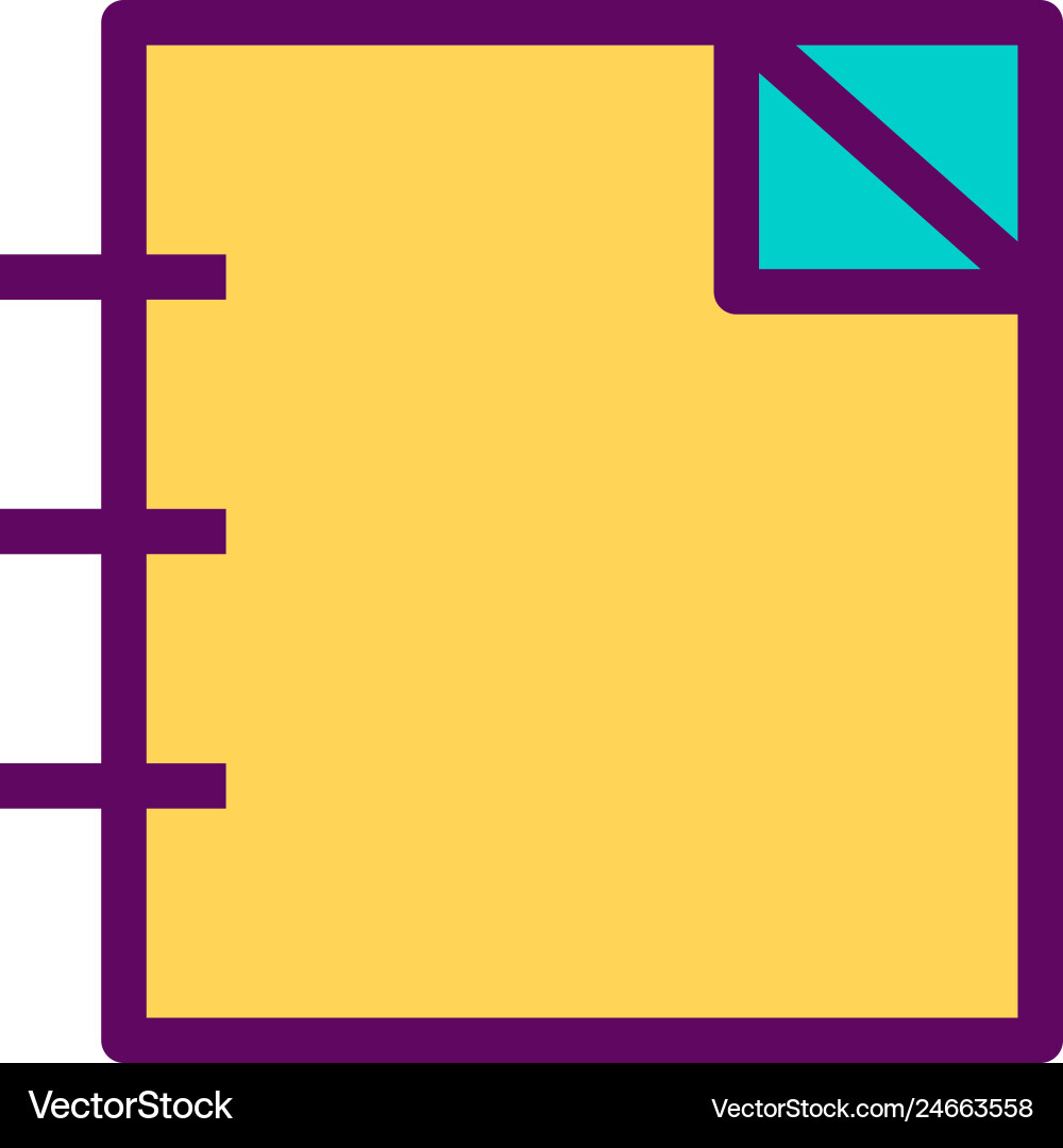 Notebook icon design stationery Notebook icon design stationery vector image