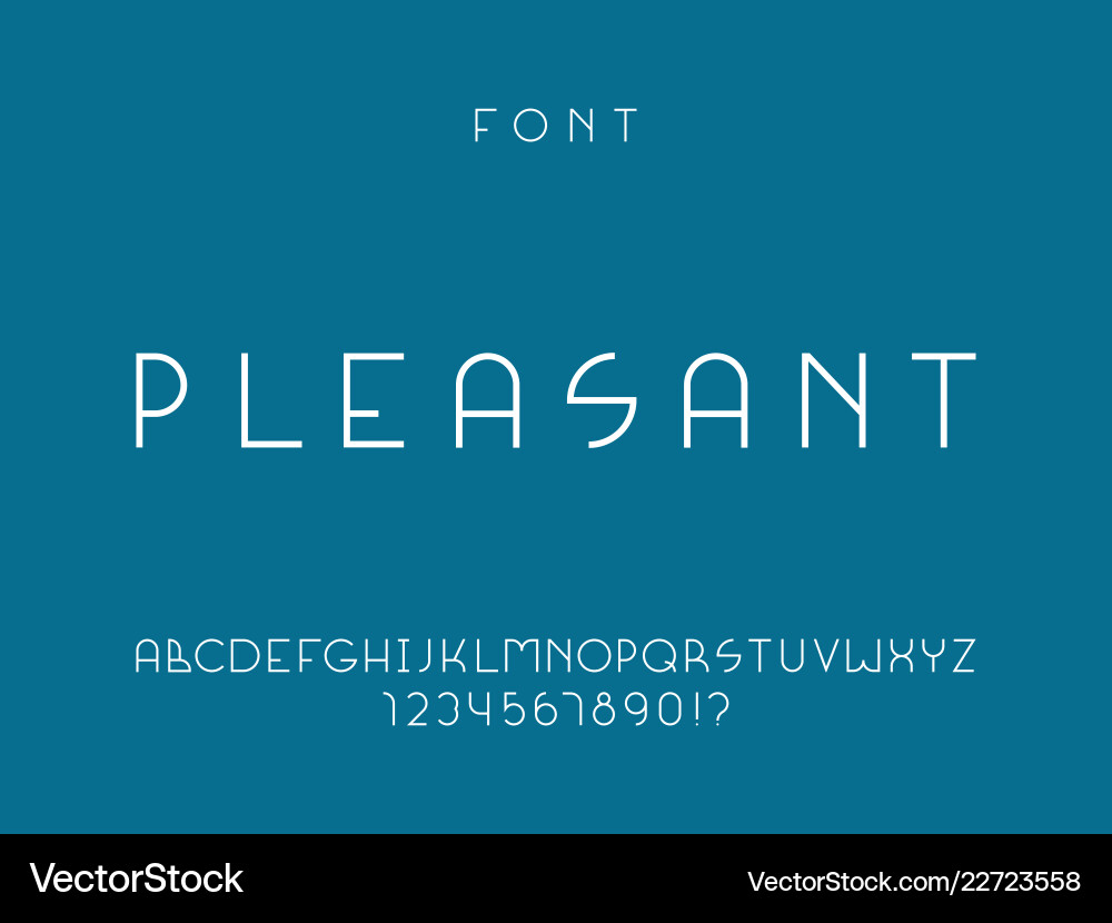 Pleasant Schrift alphabet Pleasant Schrift alphabet vektorbild