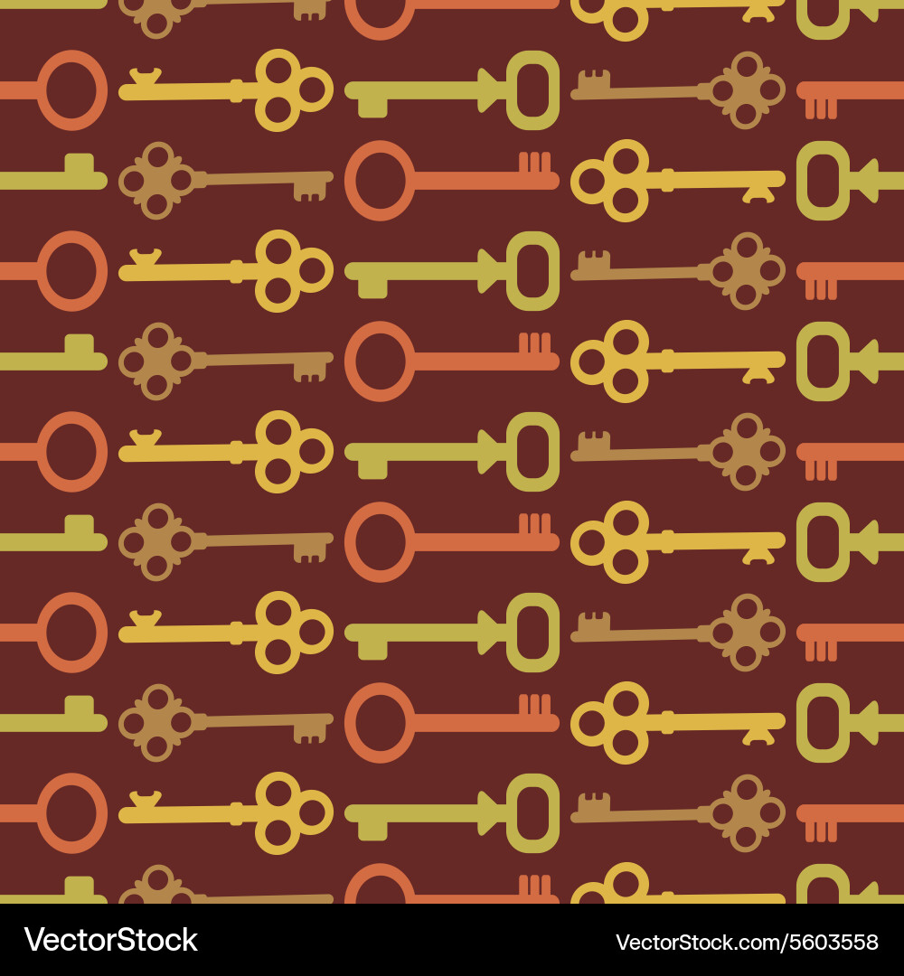 Seamless background with keys vector image