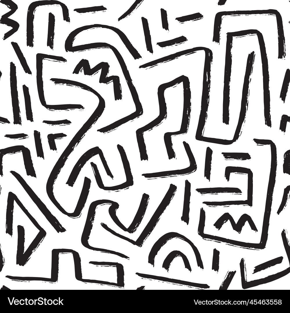 Seamless pattern with messy lines vector image