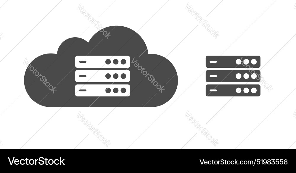 Server cloud computing icon graphic internet vector image