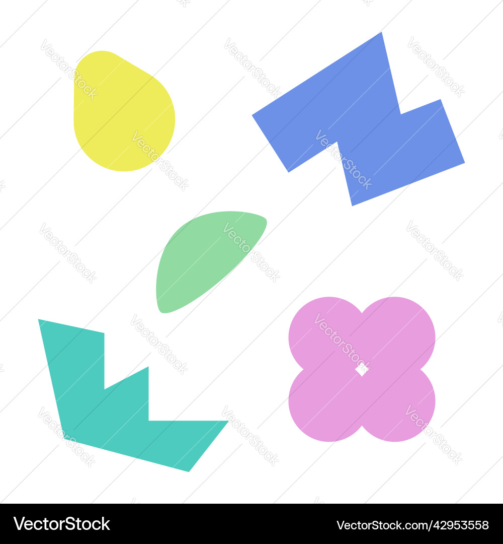 Set aus niedlichen abstrakten geometrischen Formen für moderne Set aus niedlichen abstrakten geometrischen Formen für moderne vektorbild