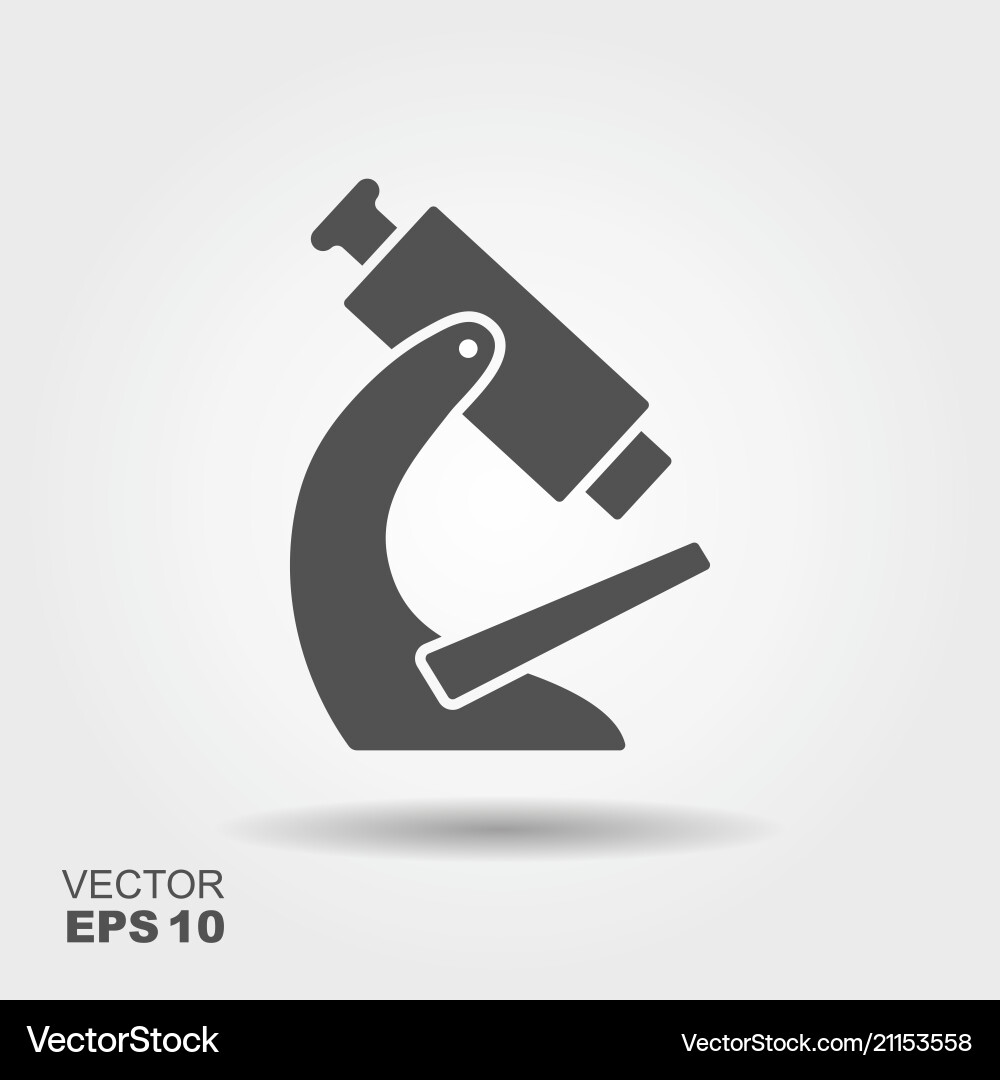 Simple flat icon microscope Simple flat icon microscope vector image