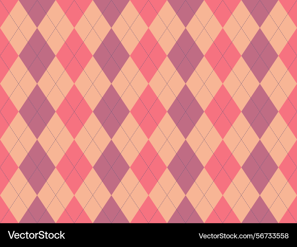 Stylish argyle pattern in soft pink and mauve Stylish argyle pattern in soft pink and mauve Vector Image