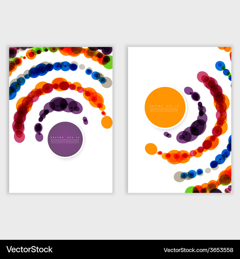 Template with abstract background vector image
