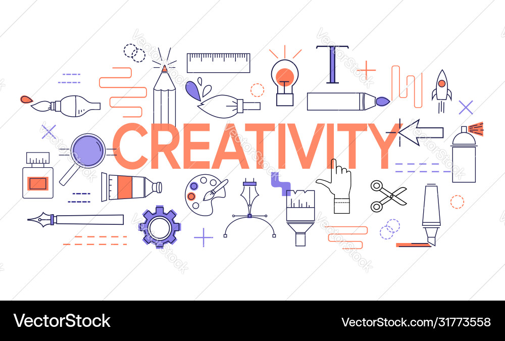 Template with elements and signs in modern simple Vector Image