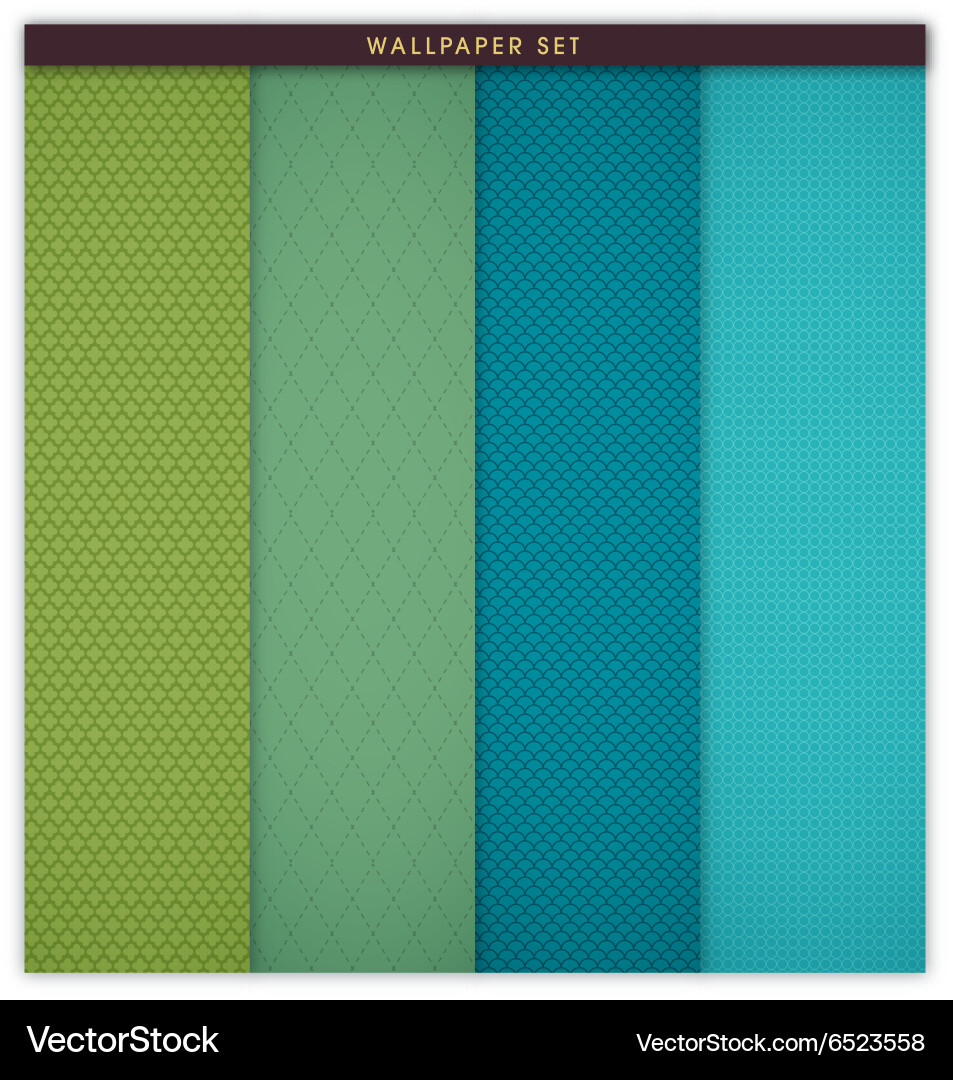 Wallpaper patterns and texture background set vector image