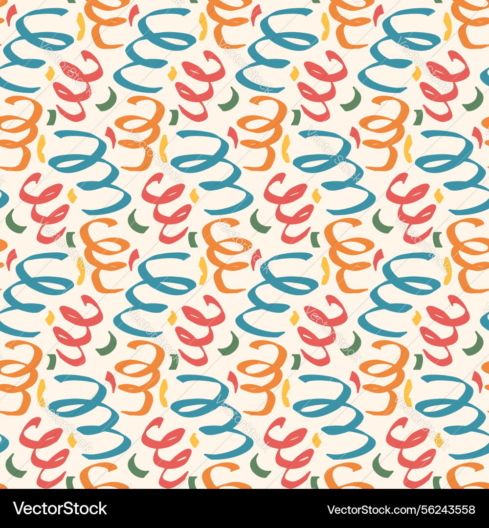 Wavy spiral scribble lines seamless pattern Wavy spiral scribble lines seamless pattern vector image