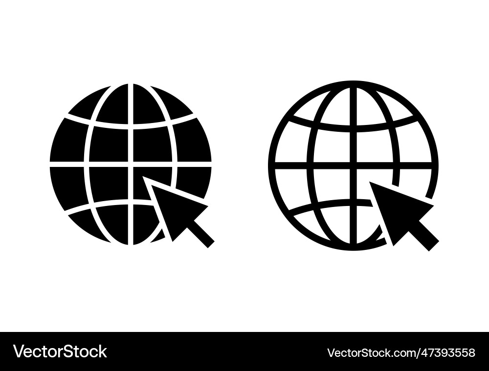 Web icon set go to click Web icon set go to click vector image