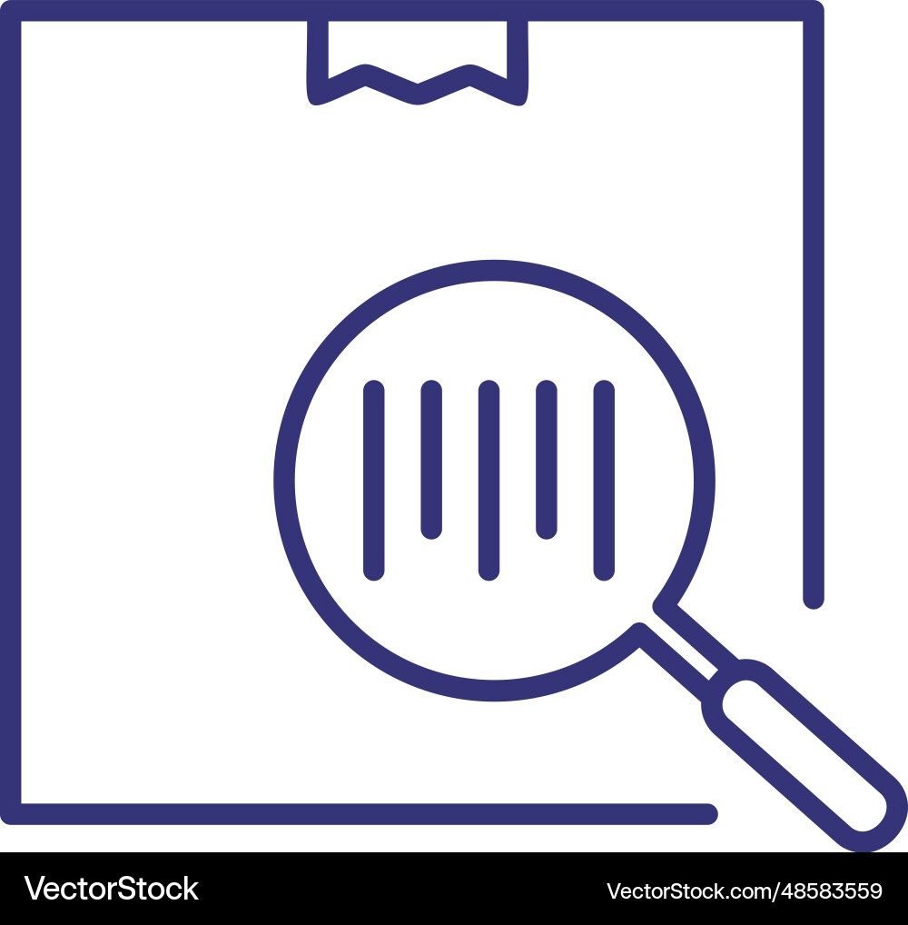 Bar code line icon Vector Image