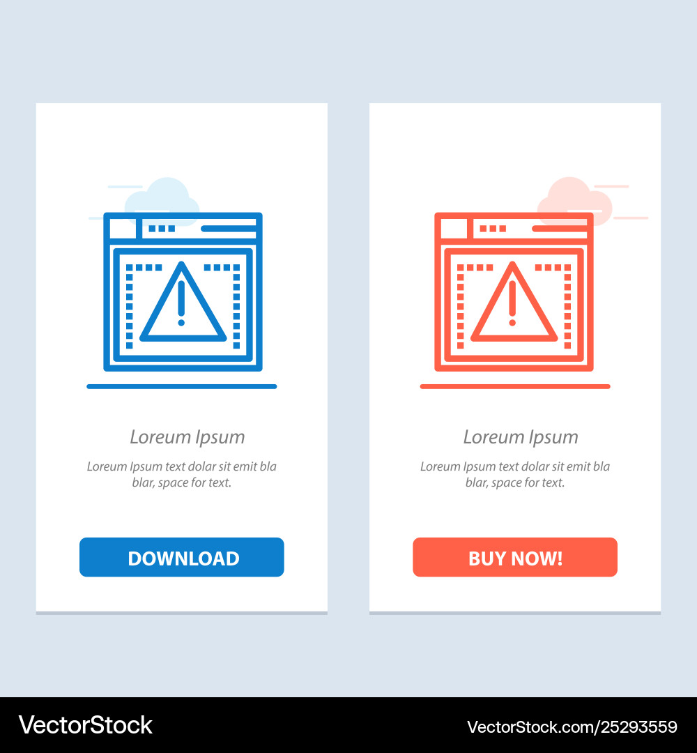 Computing coding error blue and red download Computing coding error blue and red download Vector Image