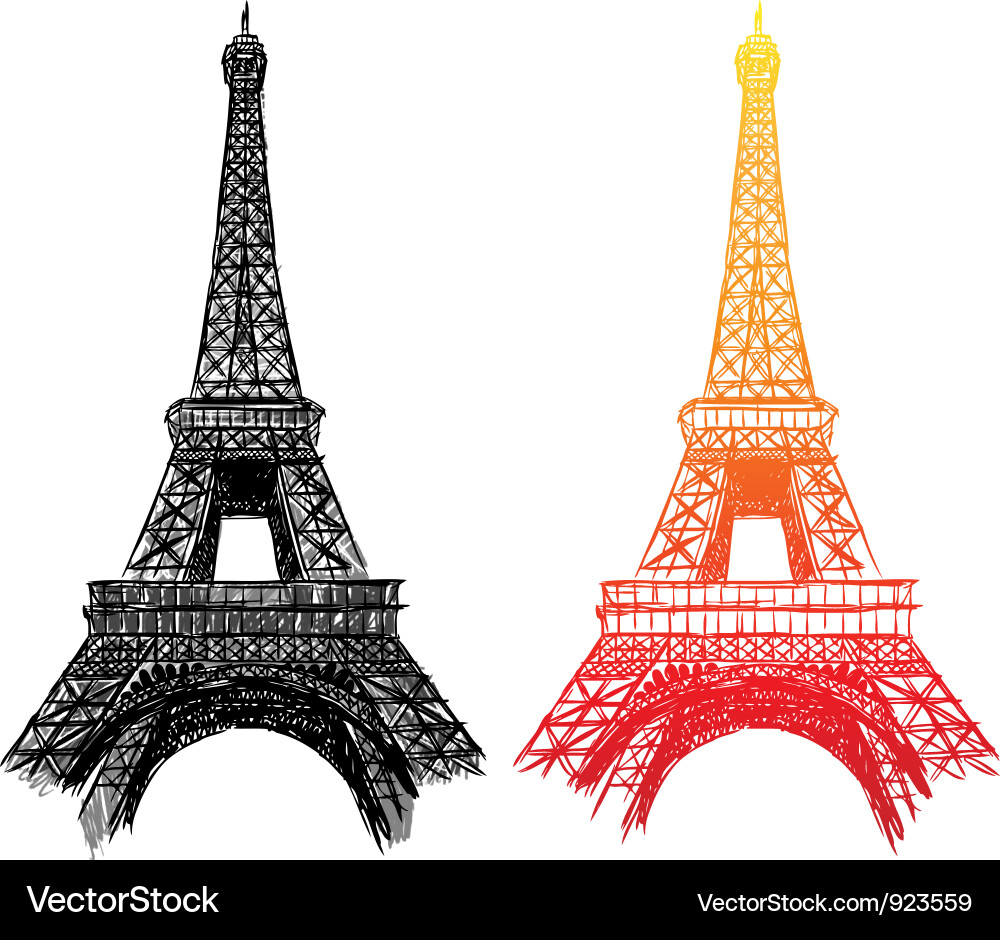 Eiffel Tower Sketch vector image