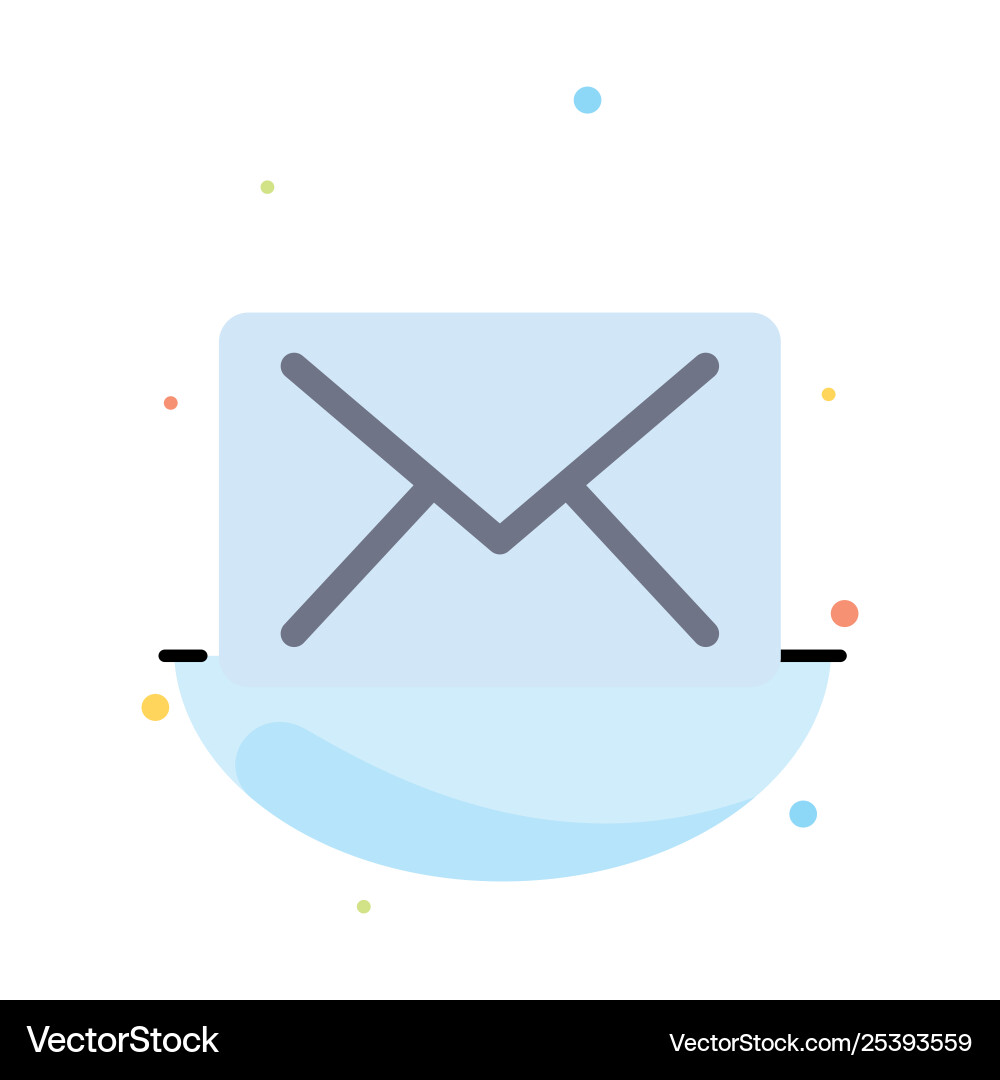Email mail message abstract flat color icon Email mail message abstract flat color icon Vector Image