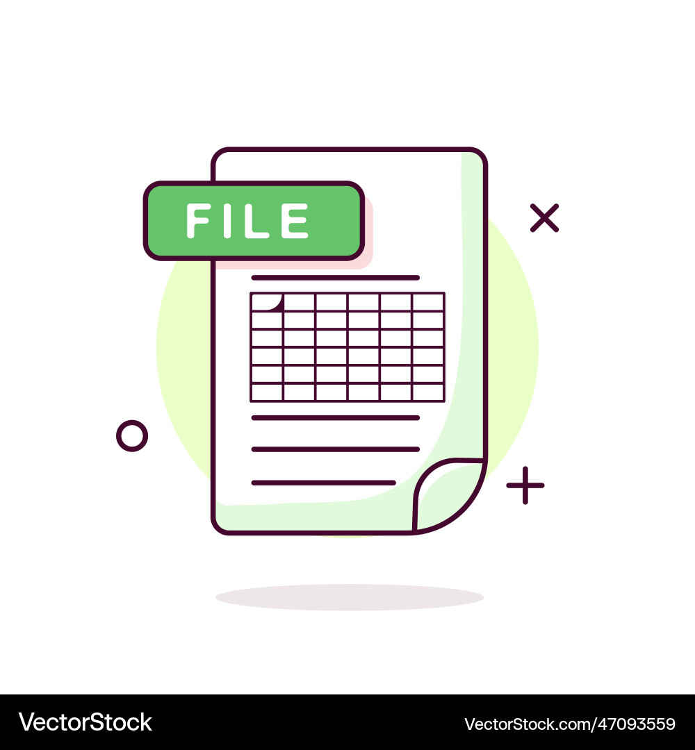 Excel Document Icon Vector Image