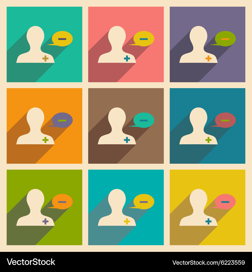 Flat with shadow concept and mobile application Vector Image
