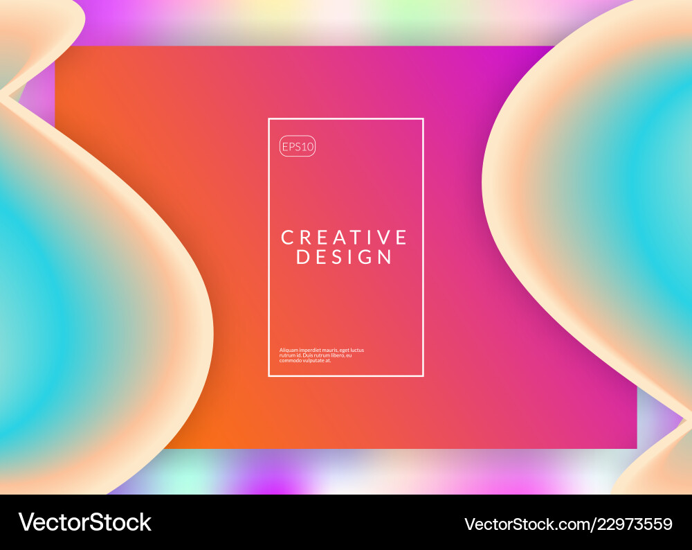 Landing page with liquid dynamic elements Landing page with liquid dynamic elements vector image