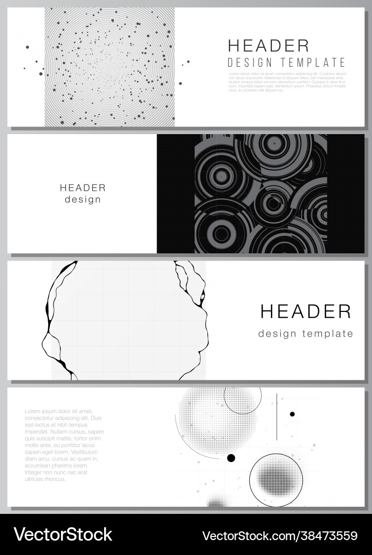 Layout headers banner design templates Layout headers banner design templates vector image