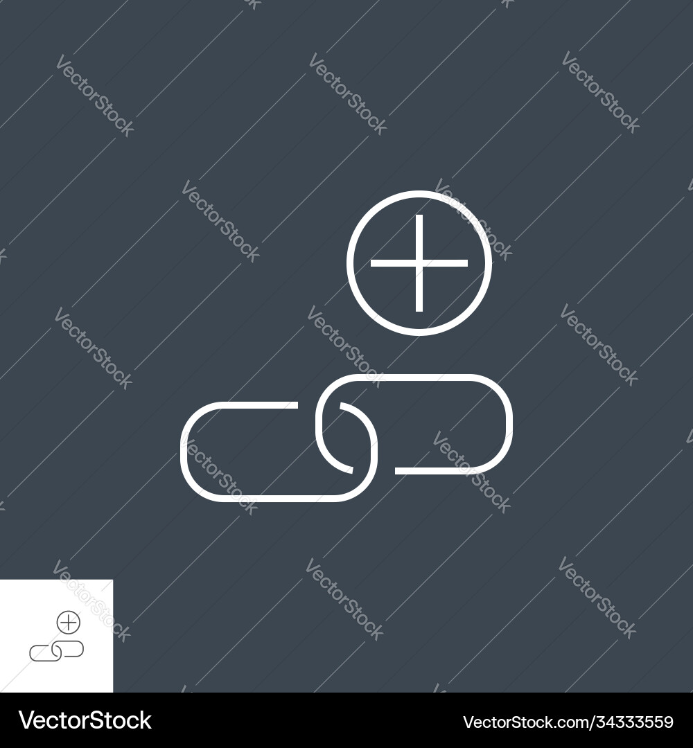 Link building line icon Link building line icon vector image