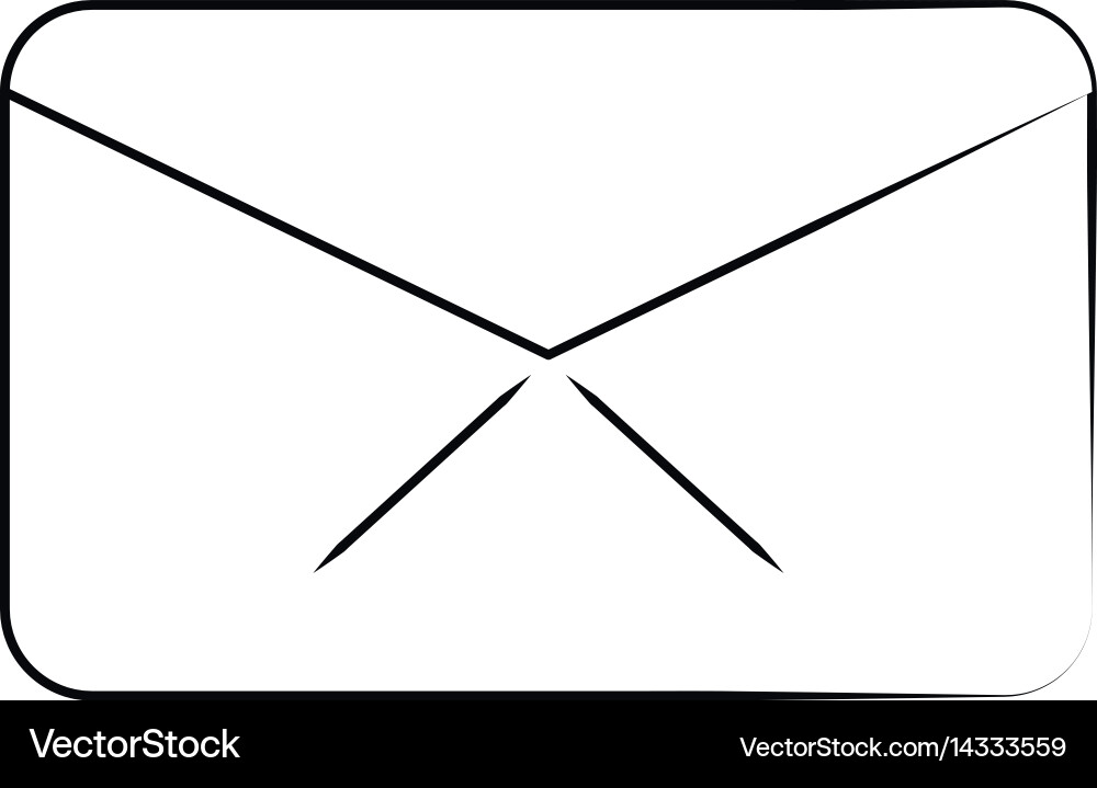 Message envelope email communication thin line vector image