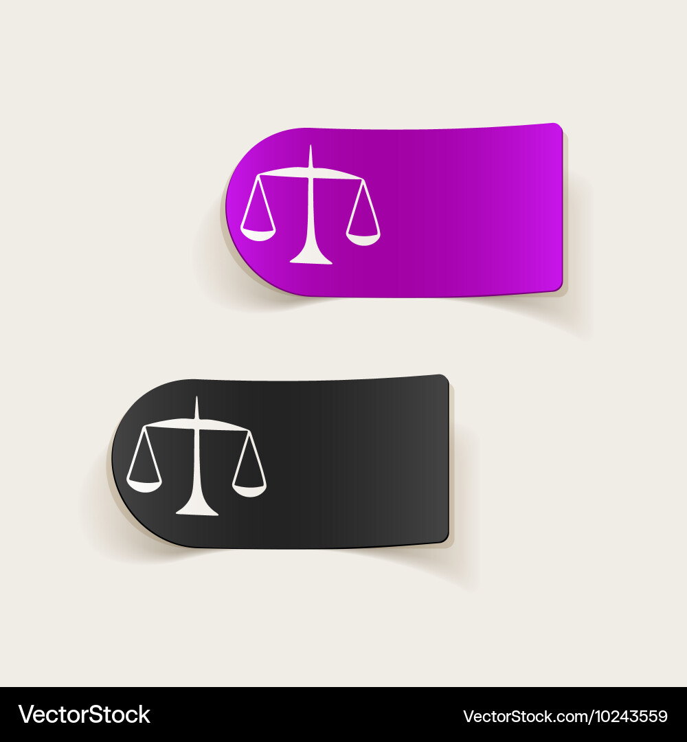 Realistic design element scales Vector Image