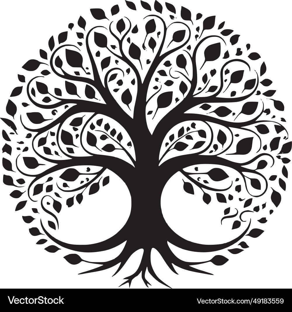 Tree - minimalist and simple silhouette Vector Image
