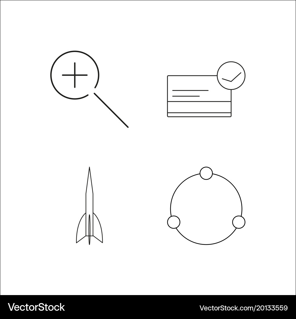 Web einfache lineare Icon setsimple Umriss Icons vektorbild