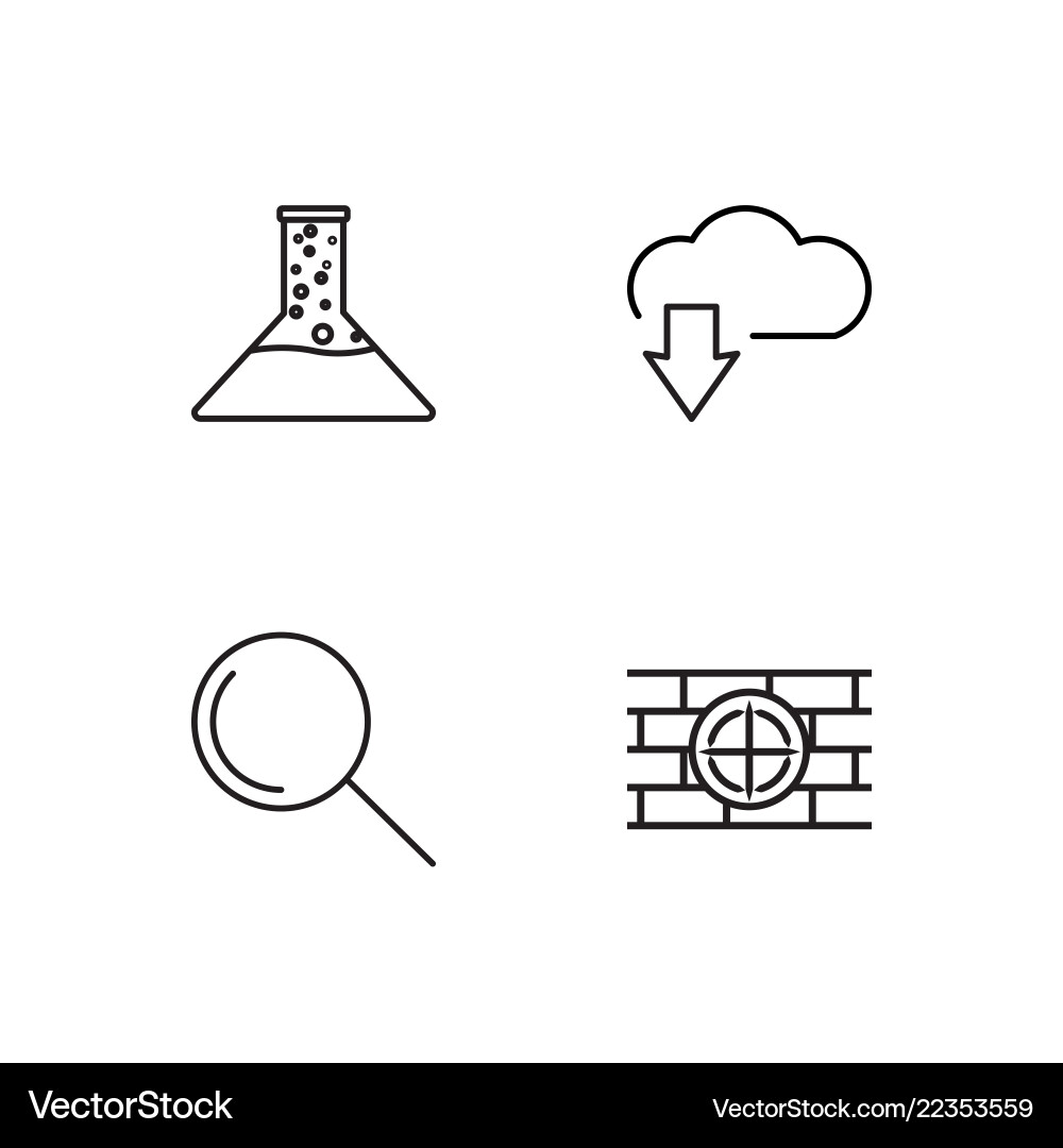 Web simple outlined icons set Web simple outlined icons set Vector Image