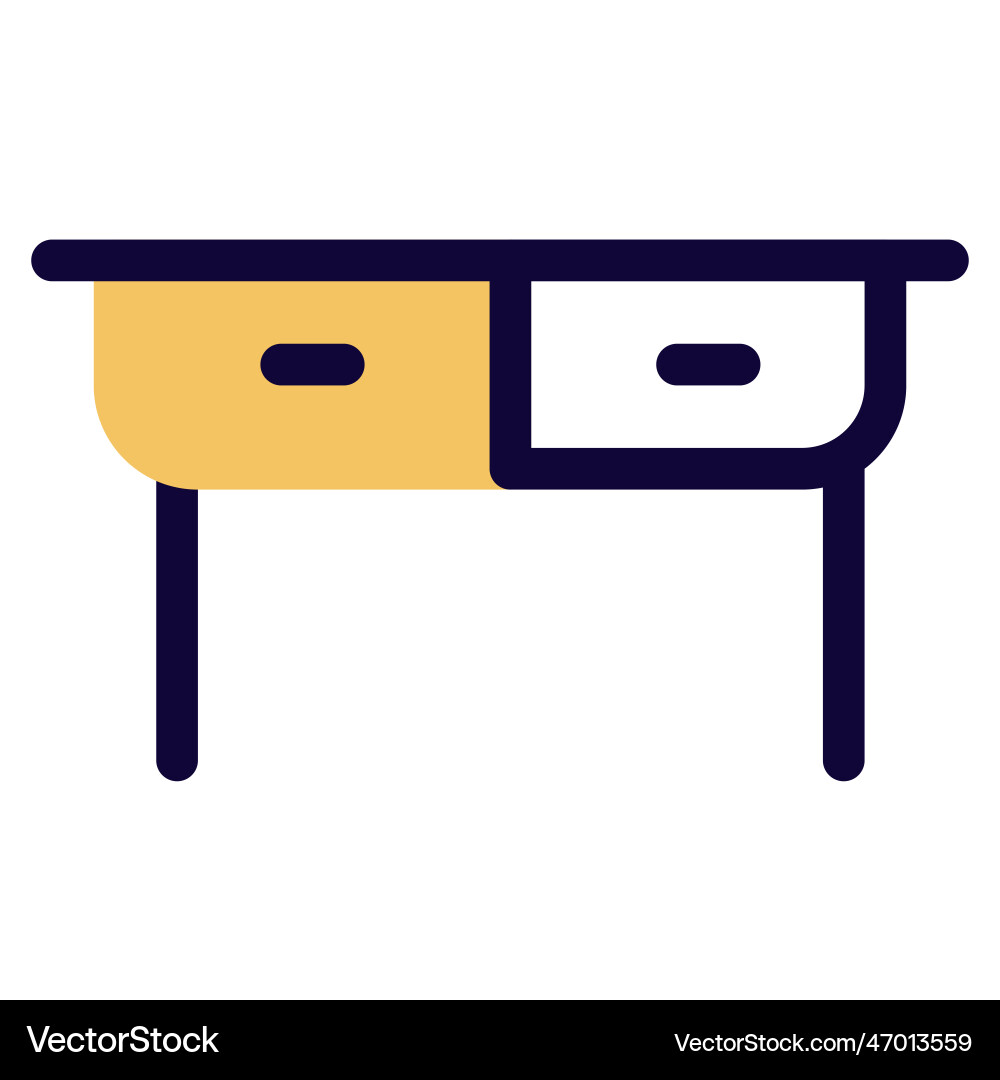 Writing desk with drawers for essentials vector image