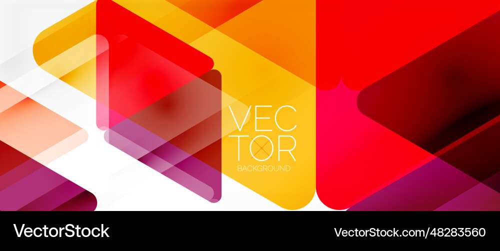 Abstract background color transparent triangles Vector Image