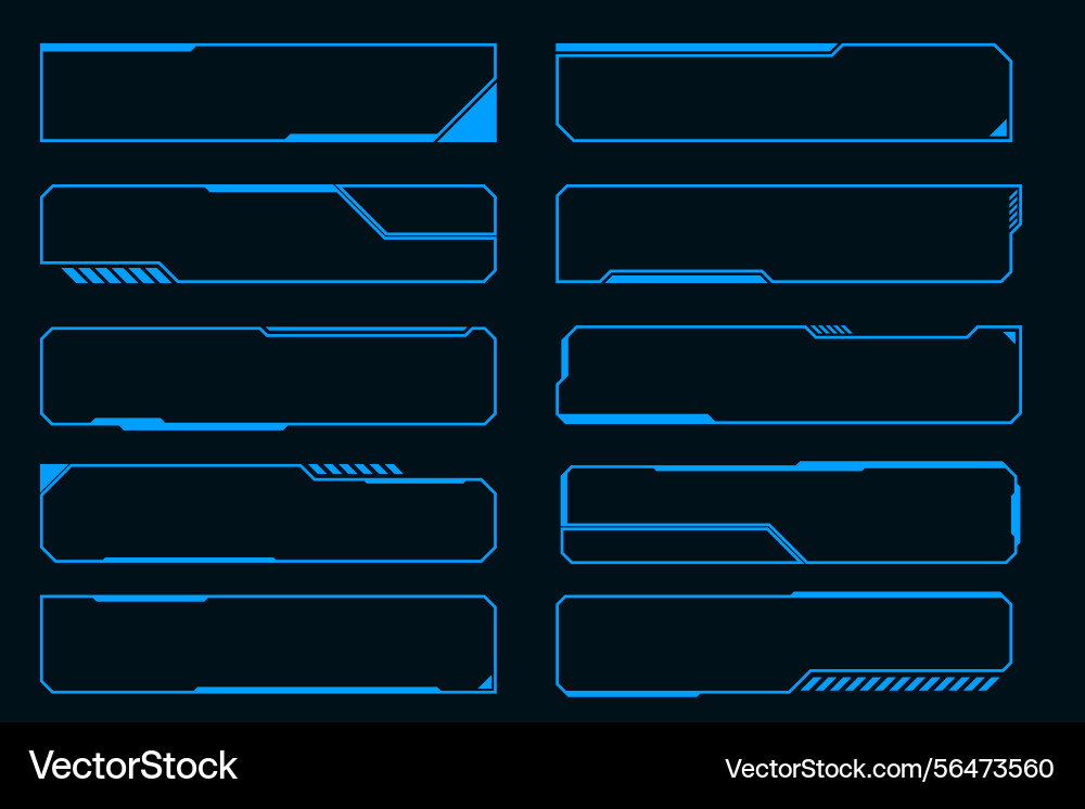 Abstract frame future technology interface hud Abstract frame future technology interface hud vector image