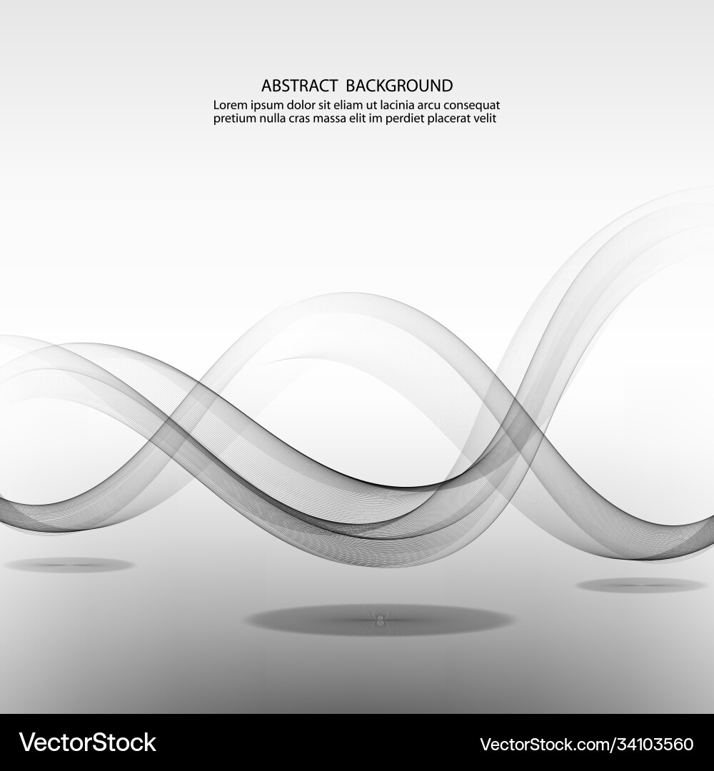 Abstract gray wave element for design Vector Image