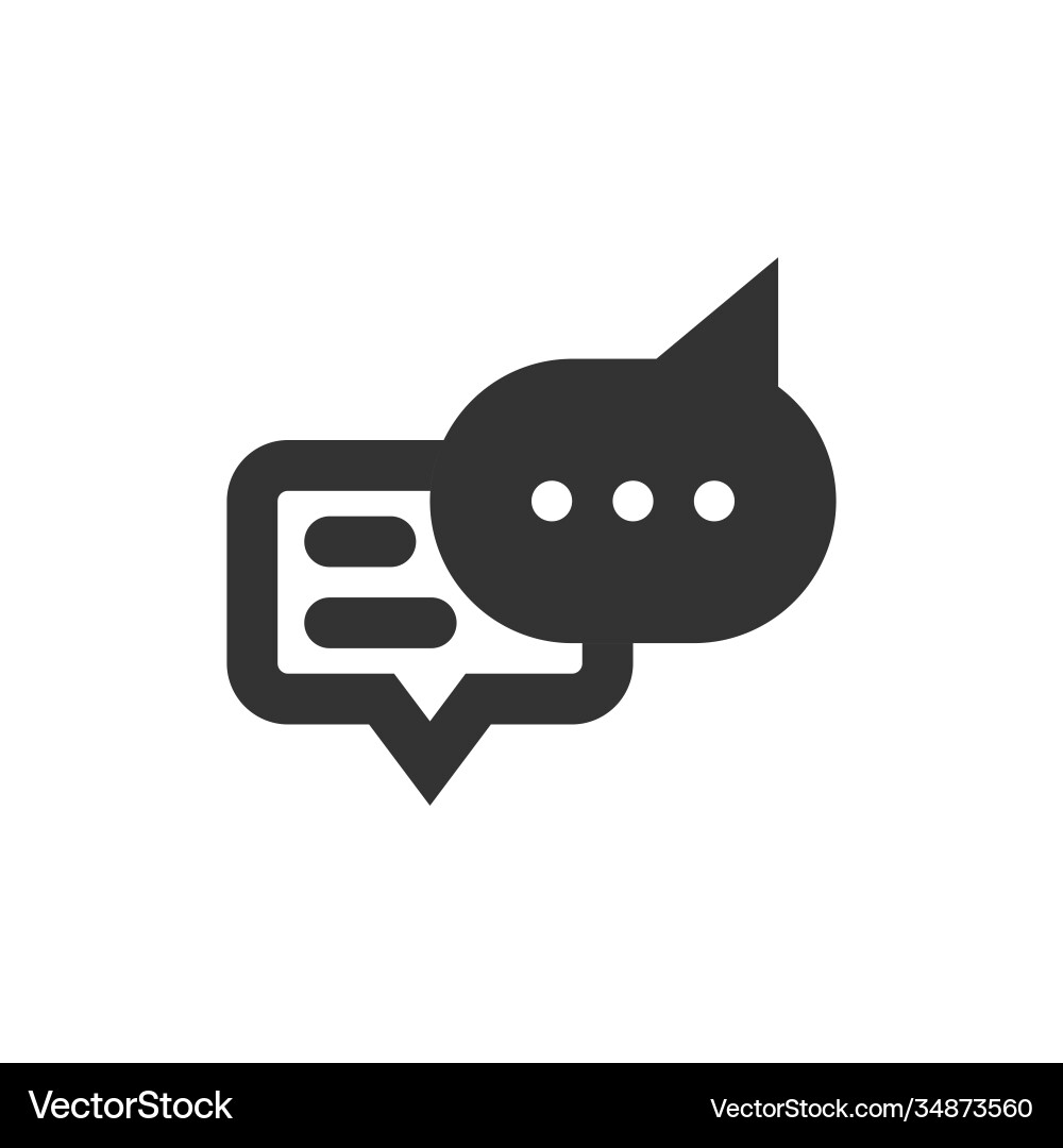 Chat speech bubble and dialog balloon filled style Chat speech bubble and dialog balloon filled style vector image