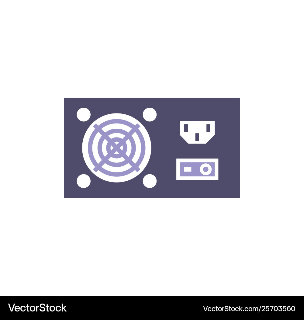 Computer hardware icon on background for graphic Vector Image