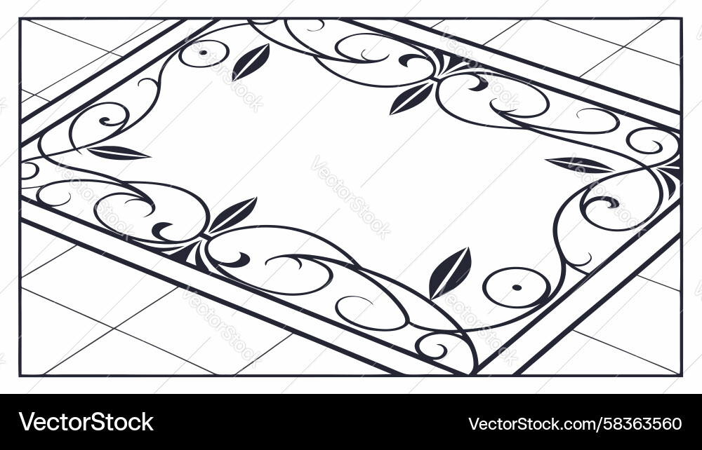 Elegant Scroll Frame Border Vector Image