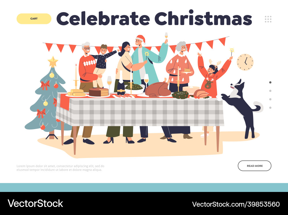 Feiern Sie Weihnachten Konzept der Landing-Seite Feiern Sie Weihnachten Konzept der Landing-Seite vektorbild