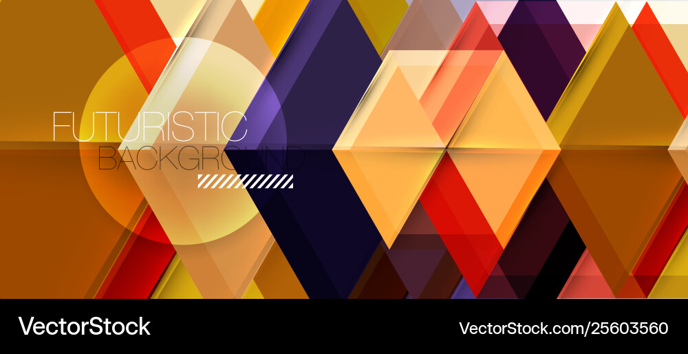 Geometric triangle and hexagon abstract background Vector Image