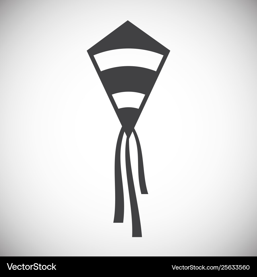 Kite icon on background for graphic and web design Kite icon on background for graphic and web design vector image