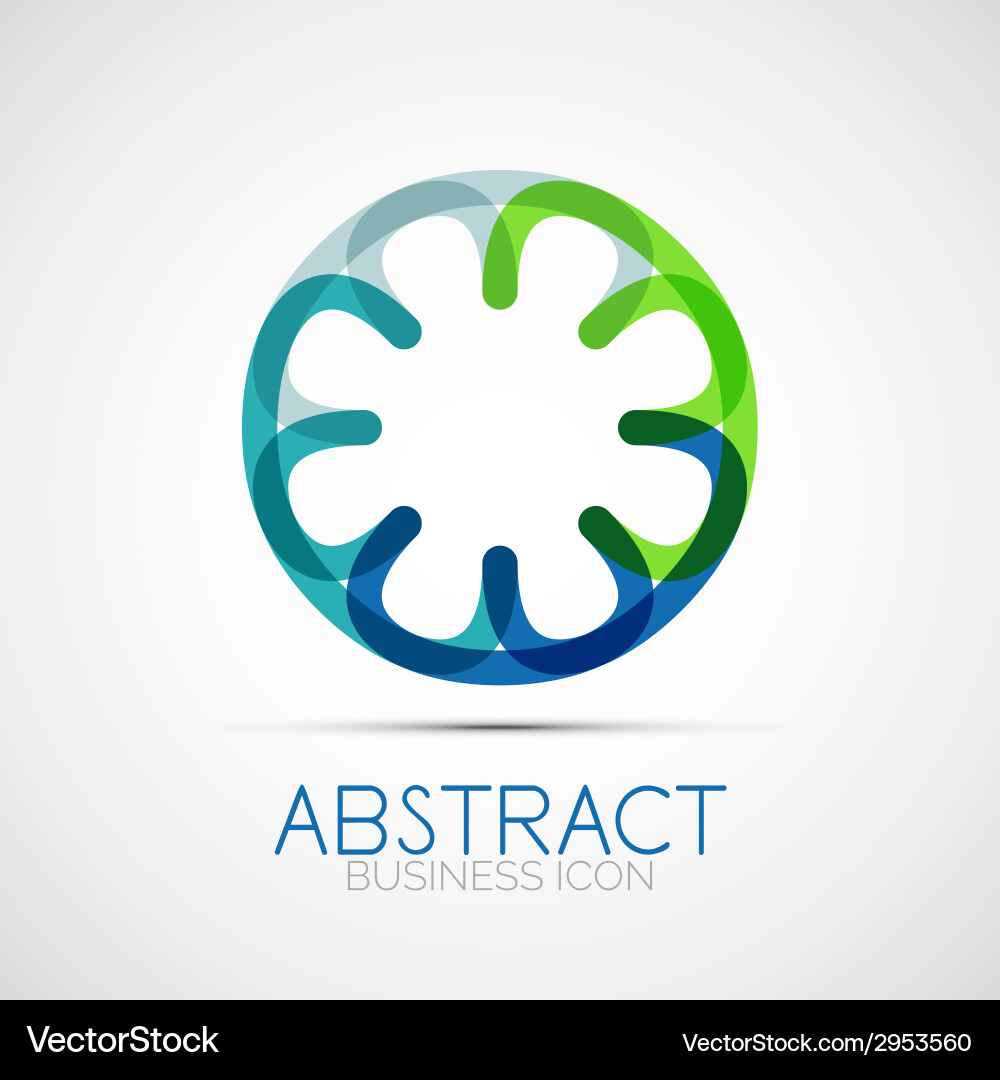 Line design loop logo vector image