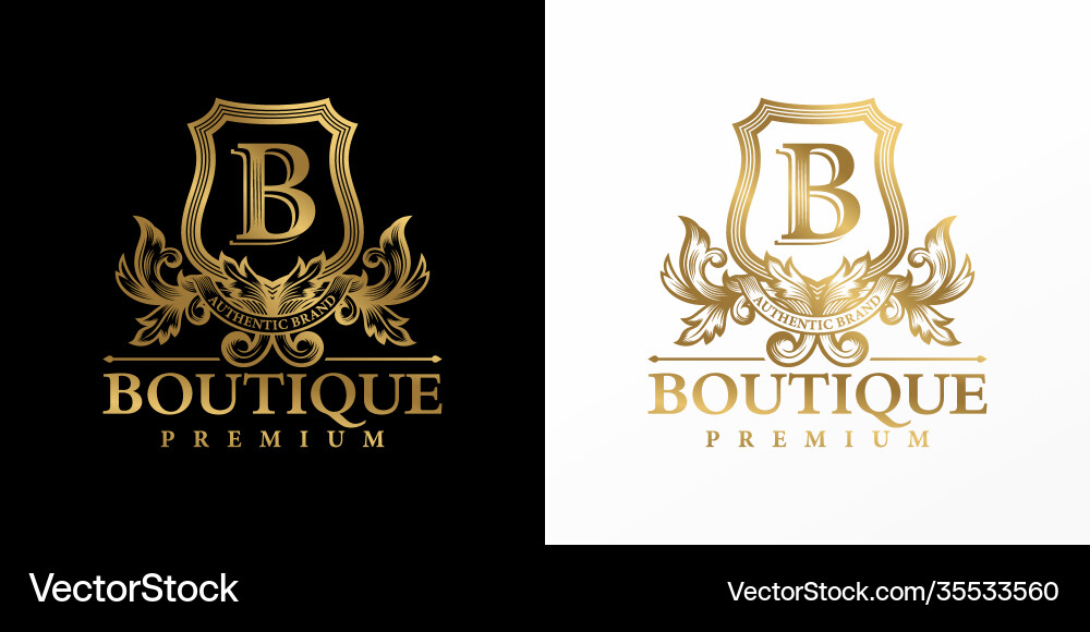 Luxus Boutique Logo Vorlage Luxus Boutique Logo Vorlage vektorbild