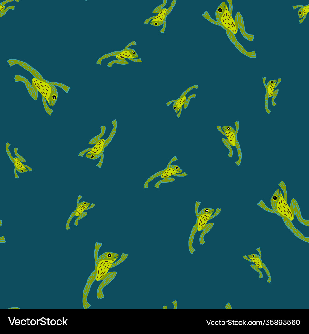 Random zoo exotic seamless pattern with amphibian Random zoo exotic seamless pattern with amphibian vector image