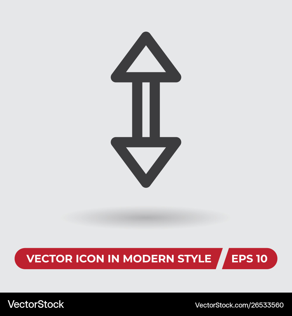 Scroll icon in modern style for web site Scroll icon in modern style for web site vector image