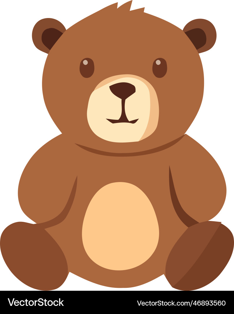Süße Teddybär sitzen und lächeln Süße Teddybär sitzen und lächeln vektorbild