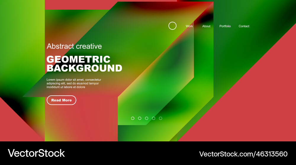Triangles with fluid gradients abstract landing Vector Image